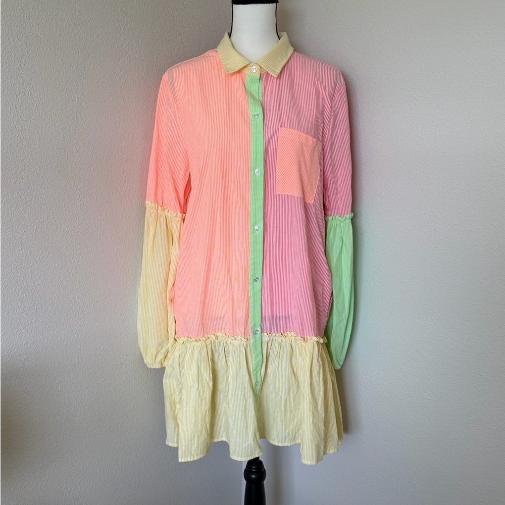 Colorful Long Sleeve Dress